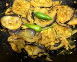 A picture of step 8 of Baigan and Toarie 🍆🍆🥒🥒🧄.