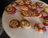 A picture of step 2 of Colorful mathri.
