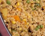 A picture of step 3 of Broken Wheat upma.