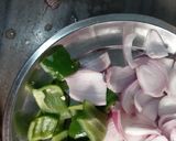 A picture of step 1 of Kadai Paneer.