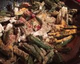A picture of step 5 of Bhindi aloo.