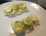 Foto del paso 6 de la receta: Salmón con mostaza y mandarina sobre puré de patata