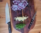 A picture of step 1 of Mushrooms risotto.