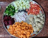 A picture of step 4 of Vegetable Pulao.