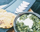 A picture of step 4 of Sarson Da Saag Makki ki Roti.