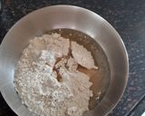 A picture of step 1 of Rajasthani roti.