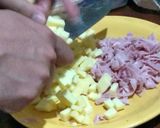 Foto del paso 3 de la receta: Omelette de jamón, tomate, roquefort y muzzarella a la plancheta