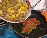 A picture of step 6 of Soya chunks Aloo Posto.