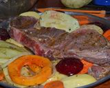 Foto del paso 2 de la receta: Corte vacuno (marucha) al horno converduras