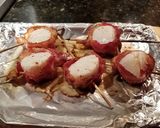 A picture of step 5 of Grilled Scallops, Wrapped in Bacon.