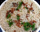 A picture of step 4 of Parda Pulao.