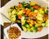 A picture of step 4 of Cucumber salsa🥒🍅🍋.