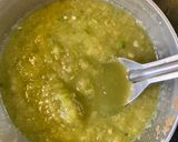A picture of step 3 of Gondhoraj Dim / Eggs with Kafir Lime.