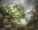A picture of step 1 of Green onion veg.