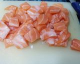 Foto del paso 1 de la receta Arroz blanco con Salmón!🍚🐟🍴