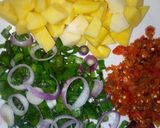 A picture of step 1 of Jollof spaghetti.