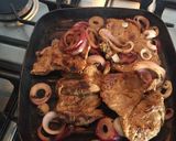 A picture of step 5 of Grilled Steak with Onions and Curry Sauce.