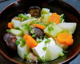 Hình bước làm 4 của món Canh nấm nấu rau củ (chay)