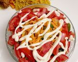 A picture of step 3 of Long grain fried rice with salad.