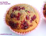 A picture of step 7 of Eggless Vanilla Plum Jam Cup cake.