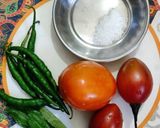 A picture of step 1 of Tomarillo(Tree tomato) and tomatoes chutney.