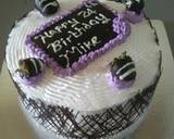 Icing a cake with whip cream # author marathon recipe step 10 photo