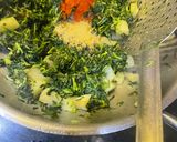 A picture of step 2 of Aloo methi.