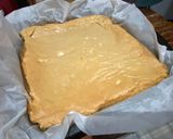 A picture of step 3 of Squillionaire blondies.