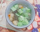 Hình bước làm 3 của món Chè khúc bạch trà xanh