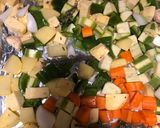 A picture of step 2 of Ladies rump steak with roasted vegetables.