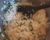 A picture of step 16 of Vegetarian enchiladas with coriander lime rice.