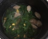 Foto langkah ke 9 dari resep Sayur Bayam isi Jagung dan Bakso (Magic Com).