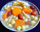 Hình bước làm 6 của món Canh chân gà hạt sen táo đỏ