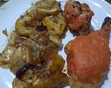 Foto del paso 12 de la receta: Pollo al horno con salsa de morrón y papas