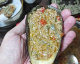 Foto del paso 6 de la receta: Berenjenas rellenas de carne picada y setas al ajillo