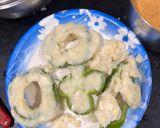A picture of step 1 of Capsicum Ring and Donut.