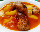 Foto del paso 6 de la receta: Patatas a la sidra con chorizo y longaniza