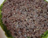A picture of step 4 of Futomaki Black Rice Paneer Sushi role with Caramelized Banana.