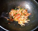 A picture of step 2 of Shalgam saag with makki di roti.