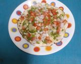 A picture of step 4 of Zero Oil Roasted Papad With Toppings --- An Appetizer For Parties & Sunday Fun & Frolic Evenings.