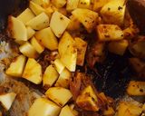 A picture of step 3 of Potato pea curry.