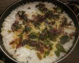 A picture of step 5 of Veg student biryani.