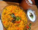 A picture of step 4 of Vegetable Fada Khichadi.