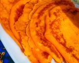 A picture of step 6 of Malpora with Malai rabri.
