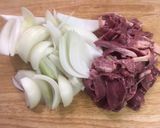 Hình bước làm 1 của món Tim heo xào hành tây