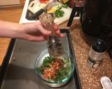 A picture of step 5 of Egg white scramble with crab meat and crispy red pepper.