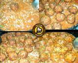 A picture of step 6 of Veg Manchurian 2 ways in gravy and dry.
