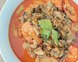 Foto langkah ke 7 dari resep Gulai Udang Jantung Pisang.