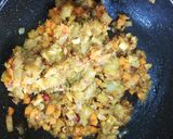 A picture of step 2 of Samosa Kadhi.
