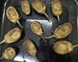 A picture of step 2 of Baingan Masala (Baked Aubergines).